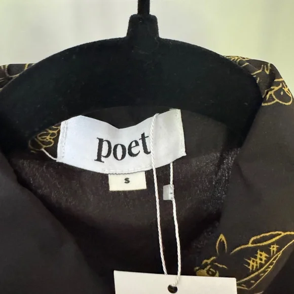 NWT Poet Elegant Black and Gold Haiku Dress - Picture 6 of 7